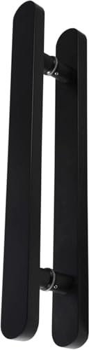 Rustic Solid Wood Glass Door Handle for Sauna Room Double Sided Sliding Door Handle Set for Indoor and Outdoor Use Black