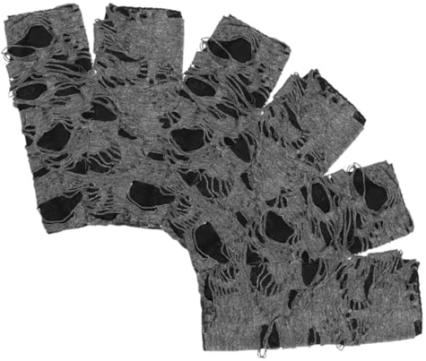 Toddmomy 3 Paare Gothic Fingerlose Handschuhe mit Spinnenweb Muster Schwarze Ripped Armwärmer für Halloween Kostüme Damen Modezubehör für Cosplay und Grunge Outfits
