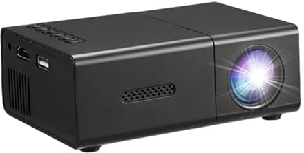 VBESTLIFE Proyector de Películas Portátiles Full HD de 1080p, Altavoz Integrado, Compatible con la Computadora Portátil de TV Smartphone TV, para el Cine en Casa Al Aire Libre para Acampar