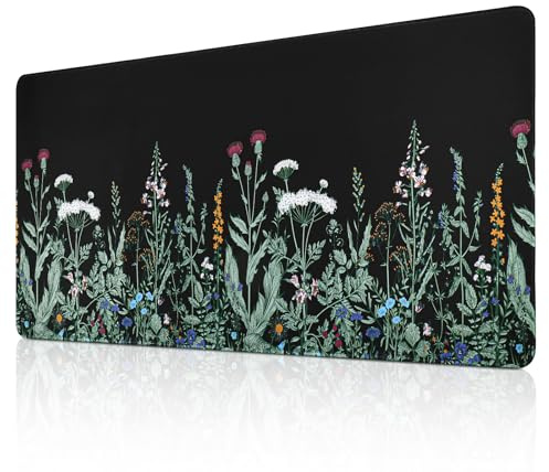 Yimomoyi Tapis de Souris de Jeu, 900 x 400mm XXL Tapis Souris Gaming Grand, Tapis Bureau Antidérapant Étanche, sous Main Souris à Bords Cousus pour Gamer, Ordinateur, PC (A)