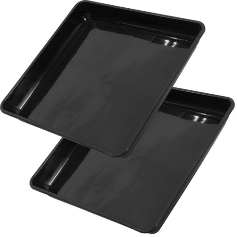 jojofuny Soucoupes pour Pots De Fleurs 2 Plateaux Carrés en Polypropylène De 40 Cm Bac Récupérateur d'eau, Conçus pour Protéger Sols Et Surfaces Intérieures