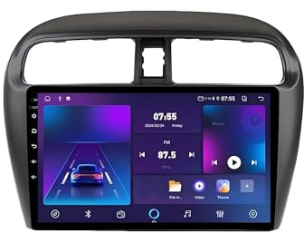 gioco senza fili Autoradio per Mitsubishi per Mirage per Attrage 2012-2018 Lettore video multimediale GPS(T9 4-64GB Cam WIFI)
