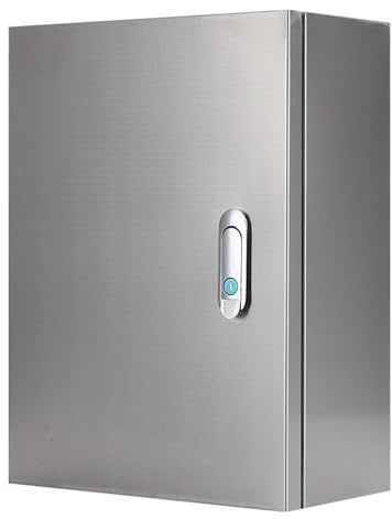 Wall-Mounted Electrical Enclosure Box, Stainless Steel EV Charger Protective Box with Key Lock, Waterproof Junction Box, Outdoor Charging Case Cable Organizer