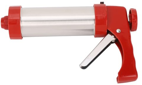 TIKATARER Juego de Prensa de Galletas de Acero Inoxidable, Prensa de Galletas para Hornear, de 8 Discos con 7 Puntas de Tubería, Ideal para Hacer, Hacer Postres y Decorar Pasteles