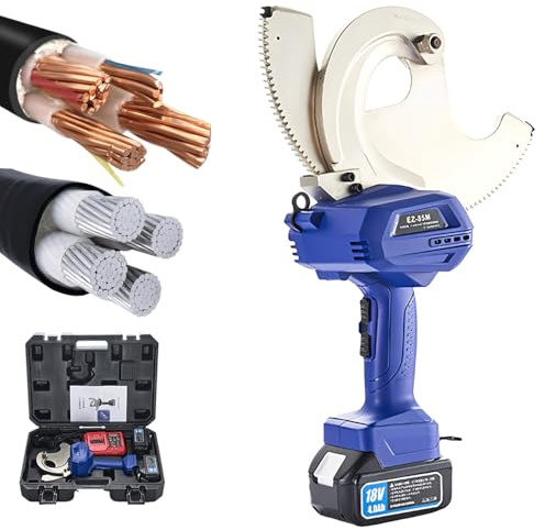 Coupe-câble hydraulique électrique avec batterie 18 V, design amélioré pour blindé, cuivre, aluminium, brin en acier, idéal pour l'entretien sur le terrain