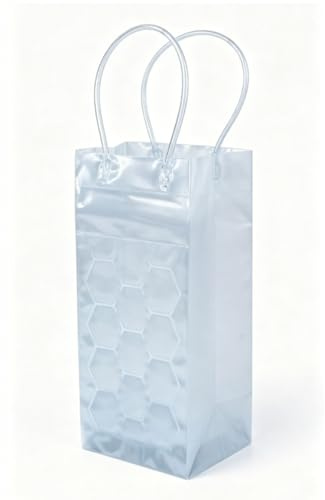 Smandy 2 ST Frysbara Vinkylpåsar, vin- och Flaskkylare Gel Isvinspåsar Återanvändbara Genomskinliga ölkylare för Champagnekall öl Kylda Drycker Party Outdoor 2ST (Vit)