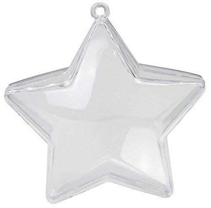 Gwill 5 Pezzi di plastica Trasparente a Forma di Cuore plastica Trasparente Acrilico fillable Polymorphe Decorazioni Natale Compleanno Matrimonio Party Decor (80 mm)