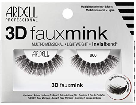 ARDELL 3D Faux Mink (Style 860) - Künstliche Wimpern aus Synthetikhaar für betonte Augen und mehr Volumen | Bandwimpern zum Kleben, Natürliche Fake Lashes, vegan, ultraleicht & wieder verwendbar