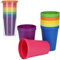 7 pièces tasses en plastique réutilisables, verres à eau empilables gobelet pour boisson, événement, mariage - couleur arc-en-ciel, 7,05 oz