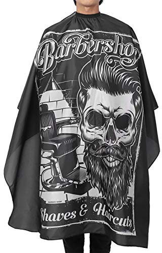 Capa Peluqueria, 160x140cm Impermeable Capa Peluqueria Hombre, con Hebilla Colgante Antiadherente, para Permanente, Tinte, Corte de Pelo