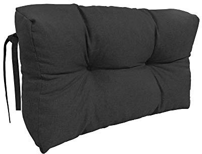 chilly pilley Coussin Palette EU Rembourrage Flocons Mousse Canapé De Palette Dossier Matelassé Coussin De Siège Amovible Ensemble De Coussins Latéraux (Coussins Latéraux 65x40x15, Noir)