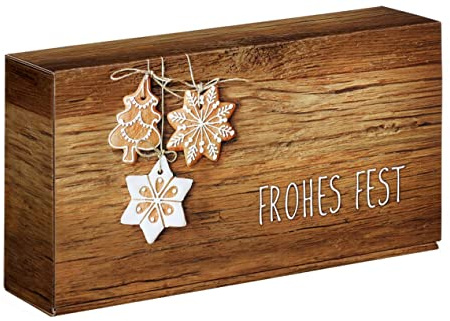 10 Stück Präsentkarton Frohes Fest für zwei Flaschen Wein/Sekt, Weinkarton, Geschenkkarton (2er)