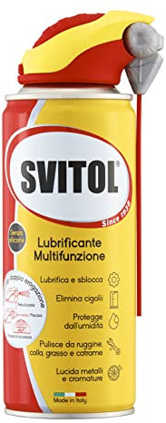 SVITOL Lubrificante Spray 400 ml con Cannuccia, Oli sintetici, Additivi anti-usura, Riduce attrito, Previene ruggine, paglierino, Trasparente