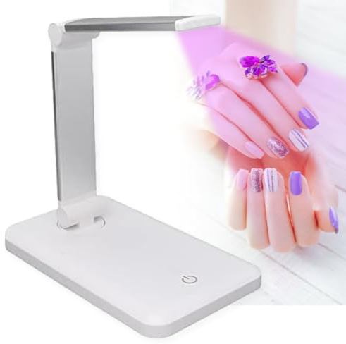 Lampa LED UV per Unghie Pieghevole e Tavolo per Nail Art e Essiccazione dello Smalto del Gel, Spina USB e Trasporto Comodo