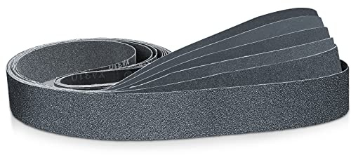Sruhrak Slipbälten 50 x 2 000 mm - 6 stycken 1 x 60/120/240/400/600/800 korn kiselkarbid slipremmar för polering och rostborttagning av metall (50 x 2000 mm)