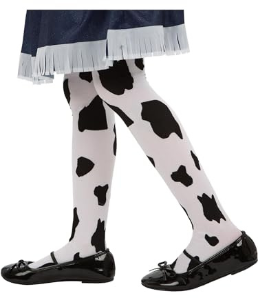 Smiffys 53126, cowgirl ko tryck strumpbyxor, flickor, en storlek