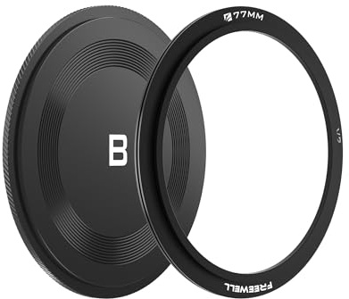 Freewell 77mm Adapterring mit Rückseitenkappe für V2 Serie | Präziser Objektivaufsatz mit 77 mm magnetischer Befestigung und schützender Rückenkappe