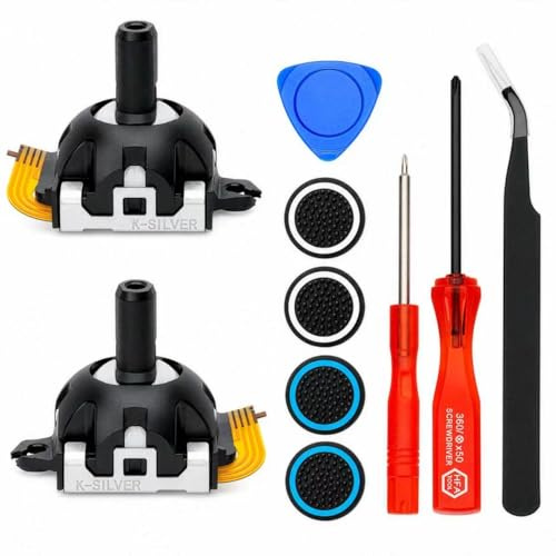 2-Pack Replacement Joystick Compatible with PlayStation Portal/PS5 VR2,Analog Thumb Stick Repair Hall Effect Joystick for PS5 Portal/PSVR2 Controller(Left and Right Joystick)