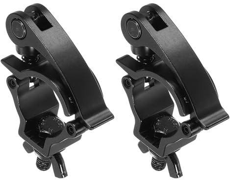 sourcing map Light Truss Clamp, Aluminum Alloy Stage Lighting Pipe O Clamp for 1.5-1.61inch OD Tube Max Load 220Lb Single Buckle, 2Pcs