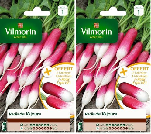 Vilmorin 3882041 Radis, Rouge, 90 x 2 x 160 cm (Lot de 2)