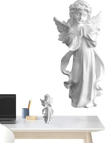 Nankoyal Engel-Gartenstatue, Gartenengel-Figuren,Friedliche Gartenengelfigur - Engelsstatue für den Garten, Engelsskulptur, Dekoration für Garten, Rasen, Terrasse, Hof