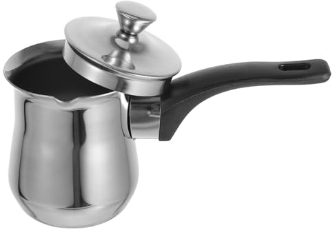 KICHOUSE Stainless Steel Turkish Coffee Pot Lid Warmer for Induction and Gas Stoves for Melting Butter Coffee Tea and Soup Warming