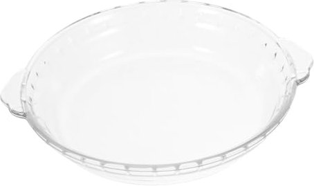 Cabilock Microwave Glass Bowl Glass Baking Dish Pan for Household Kitchen Oven Flan Dish