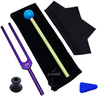 Feqsky Stimmgabeln für Klangtherapie, 432 Hz, für Heilung, Reparatur des Nervensystems, Musikinstrument und Stressabbau-Tests, Gesundheitswesen