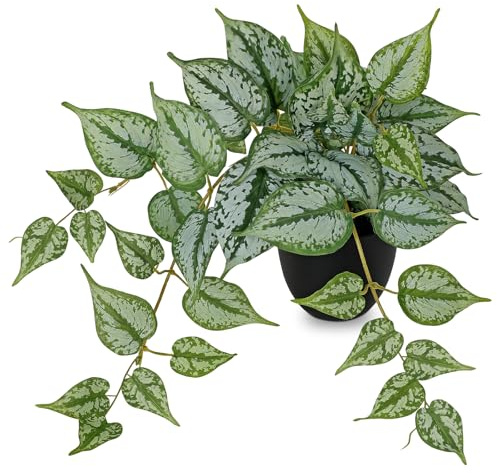 Arborus Kunstpflanzen im Topf 45cm Pflanzen Künstlich Kunst Efeu Tuten
