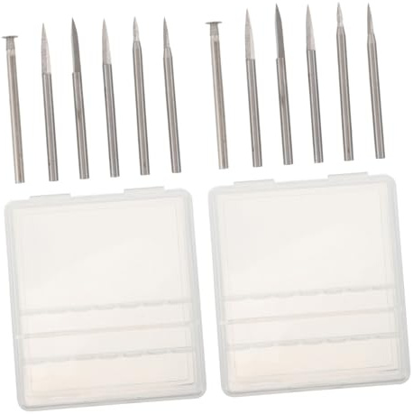 DOITOOL 12pezzi Punte per Trapano per Lavorazione del Legno Kit di Utensili per Intaglio del Legno Punte per Artigianato per Lavorazione per Intaglio per Duro e Microdettagli