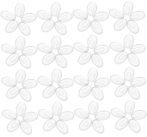 ARTSEWPLY 100 Pairs Transparent Cushioned Nose Pads for Eyewear Anti-Slip Push-in Design for Rimless and Frameless Glasses Nose Bridge Pressure Relief for Students and Office Workers