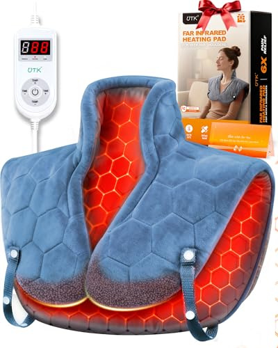 UTK Nackenwärmer Ferninfrarot, Geschenke für Mama, Heizkissen Nacken Schulter, Schnelles Aufheizen in 30 Sekunden, bis zu 70 °C, Leichtes Wärmekissen mit Schultergurt, weihnachtsgeschenke für frauen