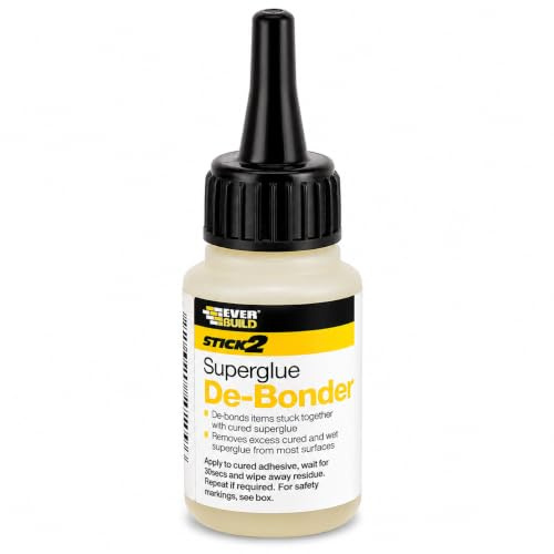 Everbuild Stick2 Superglue De-Bonder 20ml, Super Glue Remover for Removing Cured & Wet Adhesive, Cyanoacrylate Glue Cleaner, Removes Excess Glue Residue from Metal, Plastic, Glass & Most Surfaces