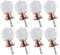 sourcing map 8pcs Crystal Knobs Aluminum Alloy Base Round Shaped Drawer Pull Handle Knob for Furniture Cupboard Wardrobe Dresser Rose Gold Color
