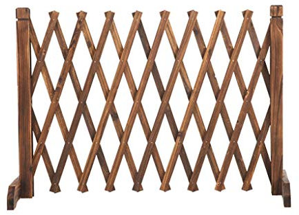 BBGS Expanding Wooden Fencing, Trellis Fence Freestanding Arched Plant Growing Support Screen for Patio Garden Lawn Decoration (Size : 98cm)