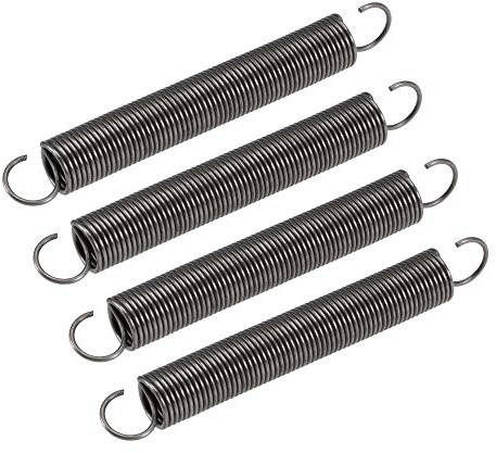 sourcing map 4 Stück Spannfeder Zugfedern 10 mm Außendurchmesser Grau | Federstahl, 1 mm Drahtstärke, 136 mm Verlängerte Länge, 80 mm Freie Länge, 1, 5 kg Tragfähigkeit