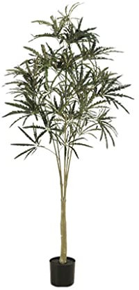QHLOM Fake Plant Tall Fake Plants Peacock Wood with Plastic Basin, Artificial Greenery Plant for Home Office Housewares Gift Decoration Visual Focus (Color : 63)