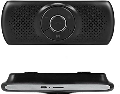 Riloer Wireless Bluetooth Car Kit, Handsfree Speakerphone Multipoint Sun Visor Speaker, Support Siri Google Assistant TF Card, Car Speaker for Safe Driving