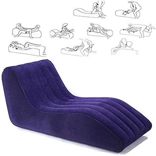 CWT Muebles Sexuales Portátiles Sofá Sexual Inflable Silla Sexual Columpios De Amor, Juego Sexual para Adultos Colchón S Sofás De Relaciones Sexuales Cama para Parejas Azul