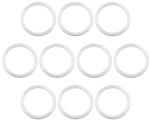 Be In Your Mind Lot de 10 entretoises de boulon de pédalier de vélo en alliage d'aluminium double anneau à joint unique pour casque de vélo Plateau de pédalier 1 mm d'épaisseur