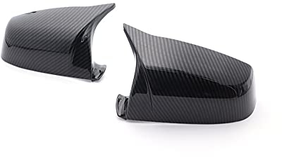 HEXEH Außenspiegelabdeckungen Seitenflügel Rückspiegel Abdeckkappe Für BMW 5er 6er 7er E60 E61 E63 E64 F01 F02-F04 F06 F07 F10 F11 F12 F13 Kohlefaser Schwarz Auto Spiegelkappen (Color : 09)