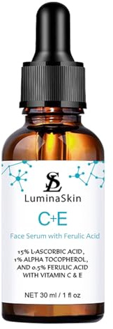LuminaSkin Vitamin C Face Serum Vitamin CE Serum with Ferulic Acid for Women Vitamin E and Ferulic Serum Skin Care - Vitamin C Serum for Face - Dark Spot Corrector, Anti Aging Face Care 1 Oz