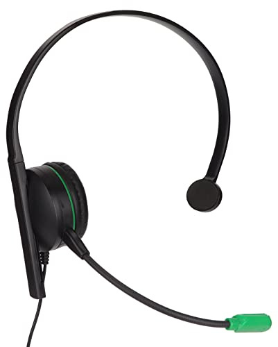 Goshyda Kabelgebundenes Gaming-Headset mit Mikrofon, 3,5-mm-Stecker, Einzelnes Ohr, Klarer Klang, Mikrofon mit Geräuschunterdrückung, 120° Verstellbarer Mikrofonarm, für PC,