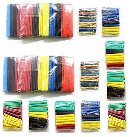 Kabelschlauch,Kabelschutzschlauch,Kabelschutz 530 stücke Schrumpfen Wärmeschrumpfschlauch Set Umweltschutz für Kabelschutz USB Kabeldraht Organizer Winder (Color : 1060 pcs Shrinking)