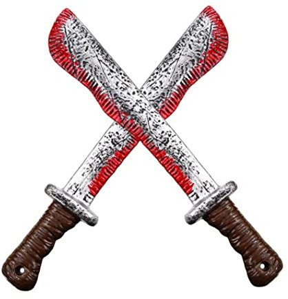 Halloween Props Bloody Machete Toy Butcher Cutter Prop Fake Machete Costume Prop Realistic Bloody Machete Accessory Bleeding CutterGag Toy for Halloween Haunted House Cosplay Horror Party Suppliy