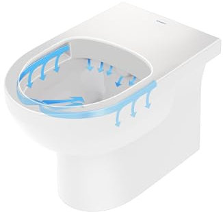 Duravit No.1 Stand-WC, rimless, 365x570mm, Abgang waagerecht, 2009090000, Farbe: Weiß