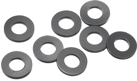 PATIKIL Arandela Plana De Nylon M6, Paquete De 8, Diámetro Interno 6mm, Diámetro Externo 12mm, Espesor 1.5mm, Anillo De Sellado Para Grifos, Tuberías, Mangueras Y Pernos, Negro