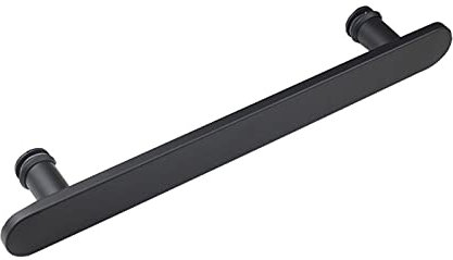CZWWSPGT Poignée de Porte de Douche en Verre Noire | Bouton de Remplacement pour Porte de Grange à Tirer | Bouton de Barre Porte-Serviettes pour Cabine de Douche (Noir 400 mm 500 mm)
