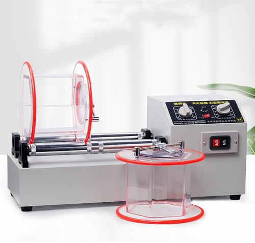 KEhtu Máquina Pulidora De Tambor, Máquina Pulidora De Doble Cilindro para Joyas De Oro Y Plata, con Sincronización Y Velocidad Ajustable, Utilizada para Esmerilar, Eliminar Óxido Y Pulir
