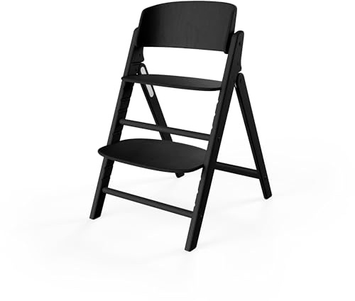 CYBEX Gold CLICK & FOLD Hochstuhl, Mitwachsend, 3-99 Jahre, Verwendbar ab Geburt durch separate Aufsätze, Buchenholz, Stunning Black